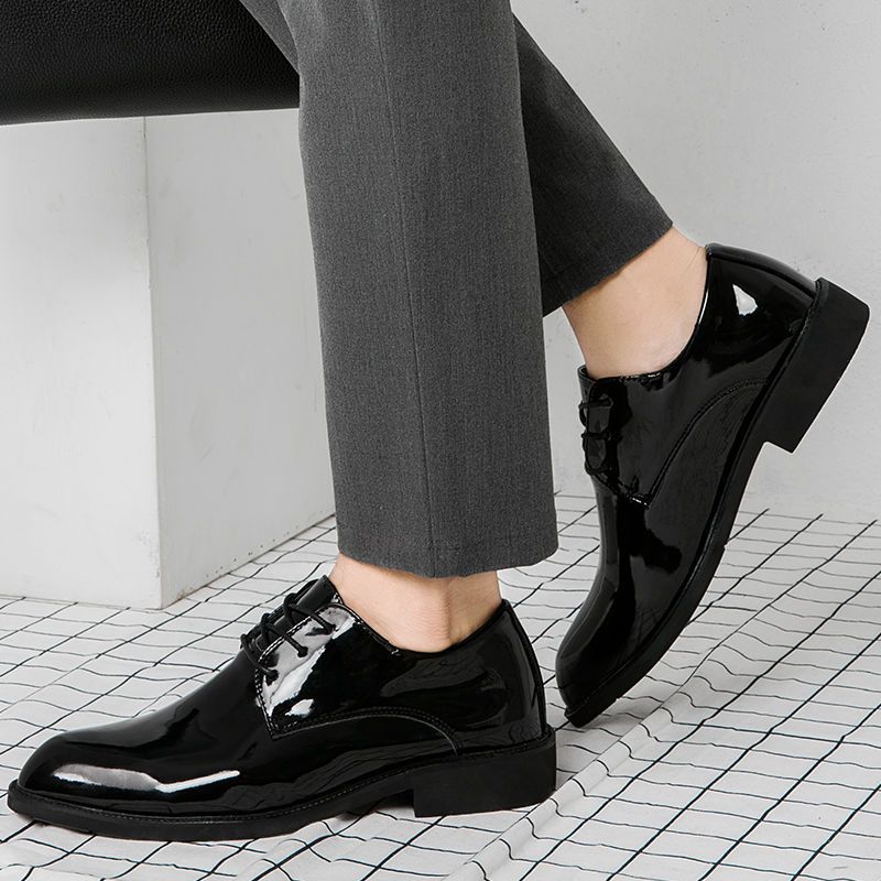 Young Men'S Grooming - Herren Unsichtbare Höhenerhöhende Lederschuhe Junge Casual