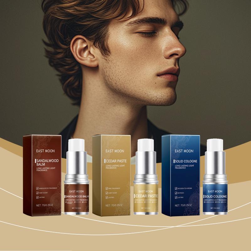 Men'S Grooming Deodorant - Herren Festes Parfüm Sandelholz-Duft Langanhaltend Tragbares