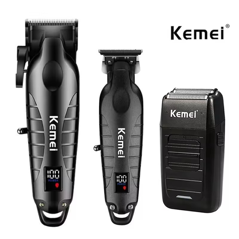 Men'S Grooming Set - Kemei Haarschneidemaschine-Set für Männer, Elektrorasierer, Haarschneider,
