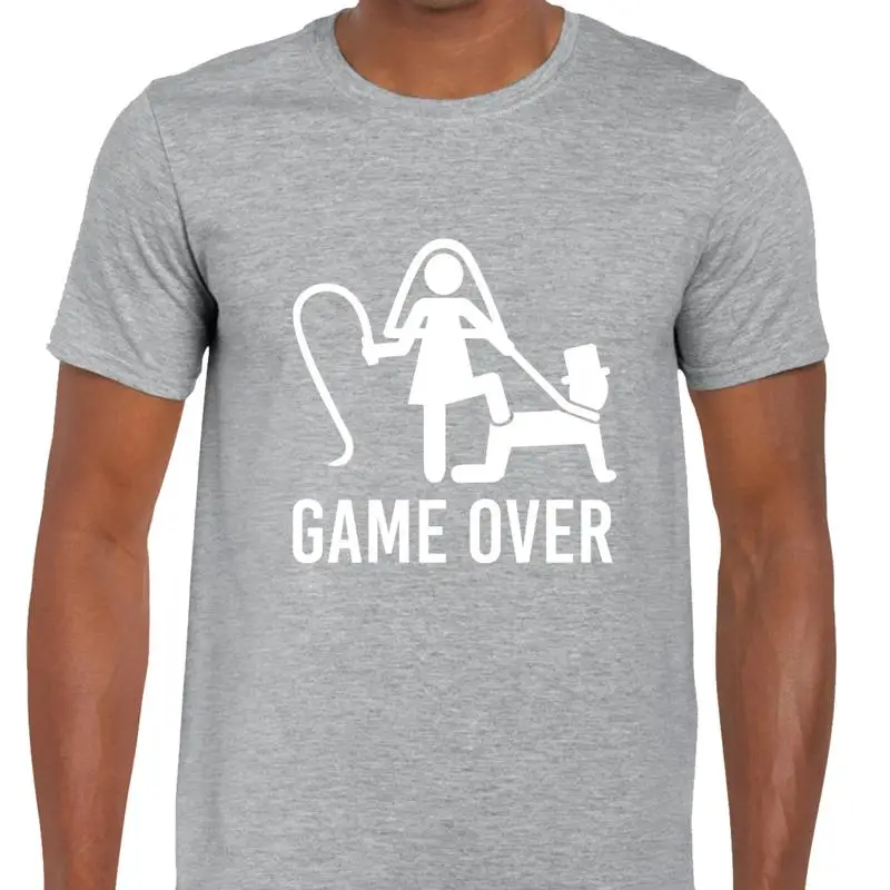 Men'S Grooming Gift Ideas - T-Shirt „BRIDE AND GROOM GAME OVER“