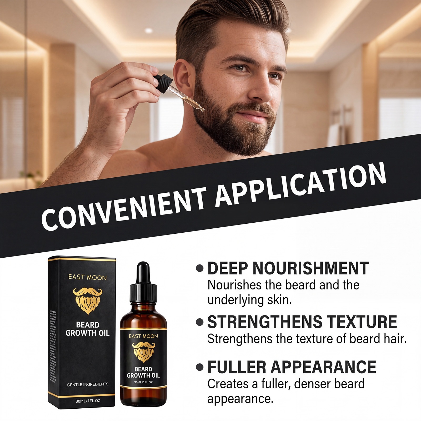 East Moon Bartwuchsöl für Männ – Men'S Grooming Tonic Bewertung und Preis