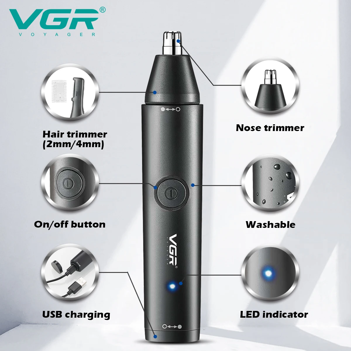 VGR Waschbarer Nasenhaarschnei – Nose Hair Trimmer Bewertung und Preis